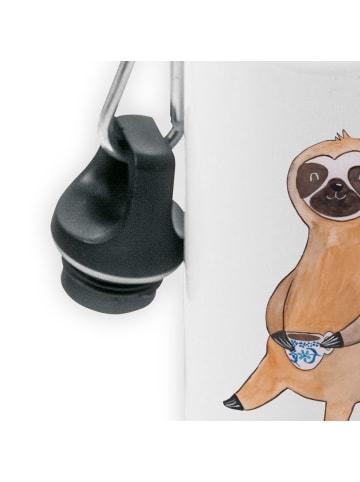 Mr. & Mrs. Panda Kindertrinkflasche Faultier Kaffee ohne Spruch in Weiß
