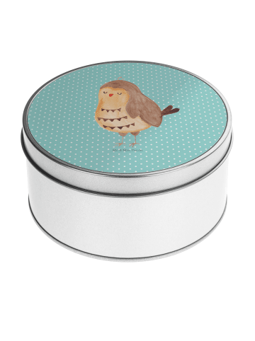 Mr. & Mrs. Panda Dose Eule Zufrieden ohne Spruch in Türkis Pastell