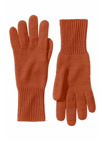 Hessnatur Strick Handschuhe in rotorange