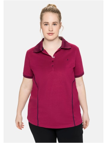 sheego Poloshirt in himbeere