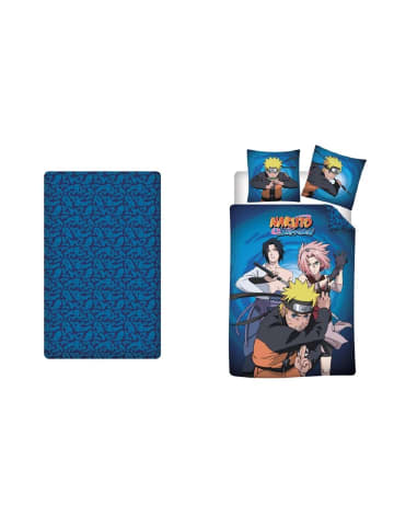 Naruto Naruto – Bettwäsche-Set mit 1x Bettbezug(140x200cm), 1x in Blau