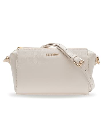 Lazarotti Bologna Leather Umhängetasche Leder 20 cm in offwhite