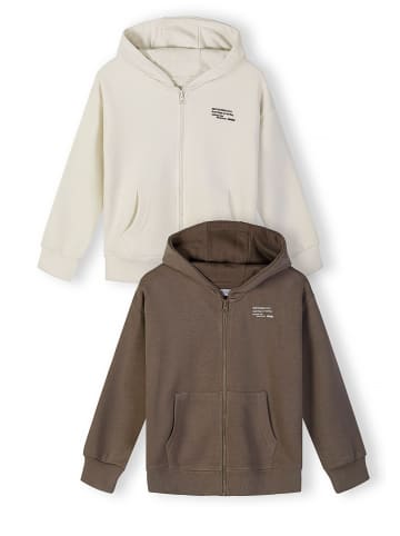 Minoti 2-er Pack Kapuzensweatshirt NOSFLEECE407 in weiß