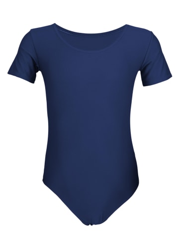 Aquarti Mädchen Gymnastikanzug Kurzarm in dunkelblau