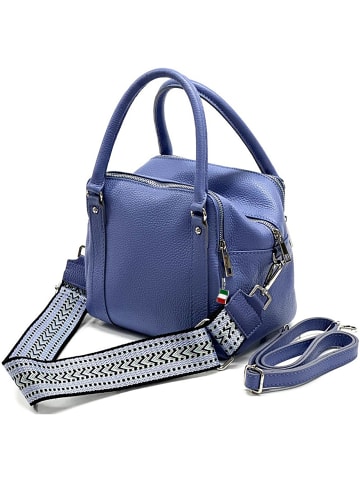 Florence Florence Umhängetasche, Citytasche Leder blau ca. 22cm