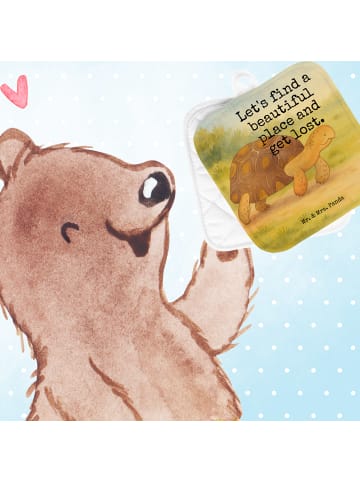 Mr. & Mrs. Panda Topfhandschuhe Schildkröte MHerzieren Design m... in Weiß