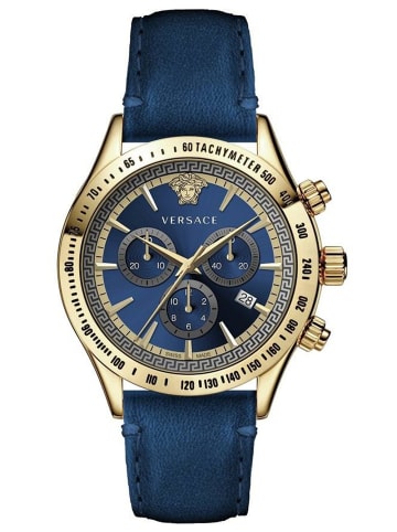 Versace Chronograph Chrono Classic goldfarben in blau