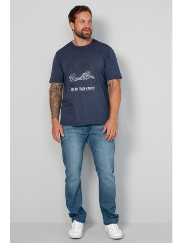 John F. Gee Kurzarm T-Shirt in blau