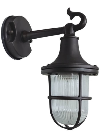 Licht-Erlebnisse Außen Wandlampe (B)11.5 x (H)25 cm in Schwarz Antik