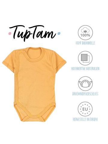 TupTam Baby Jungen Kurzarm Wickelbody 5er Set in grün/blau