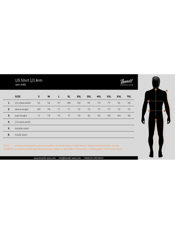 Brandit Longsleeve "Us Shirt Long Sleeve" in Grün