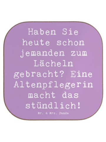 Mr. & Mrs. Panda Untersetzer für Gläser Spruch Altenpflegerin Lä... in Lavendeltraum