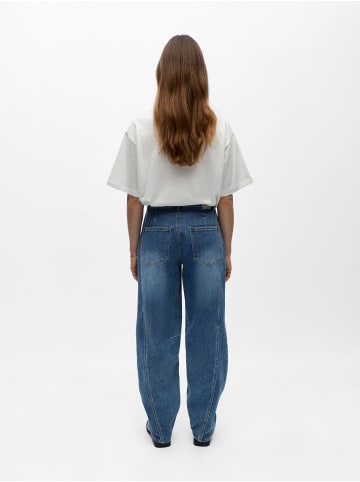 Object Barrel Fit Jeans in Medium Blue Denim