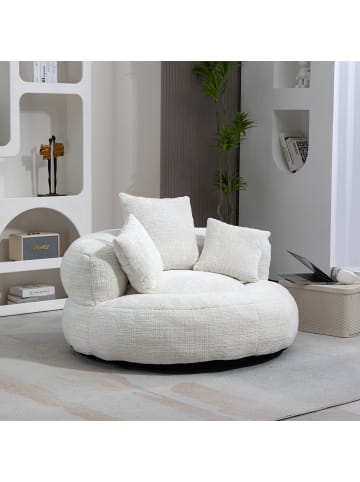 ABRIHOME Lazy Sofa Sitzsack mit drei Kissen - Chenille in Beige 