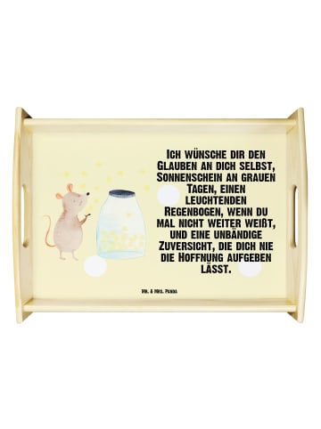 Mr. & Mrs. Panda Dekotablett Maus Sterne mit Spruch in Gelb Pastell