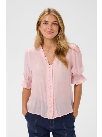 SAINT TROPEZ Bluse kurzarm KristelSZ Gerade Passform in Chalk Pink