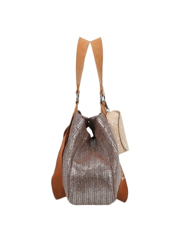 Fritzi aus Preußen Limited Painted Straw Schultertasche 43 cm in nut