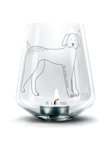 Mr. & Mrs. Panda Teelichthalter Hund Dogge ohne Spruch in Transparent