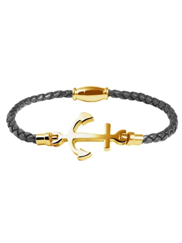 Adeliás Damen Armband Anker aus Edelstahl 18 cm in gold