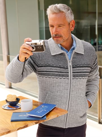 WITT WEIDEN Strickjacke in grau-meliert