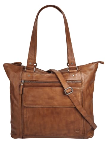 SPIKES & SPARROW Shopper echt Leder in cognac