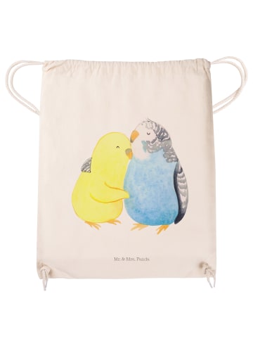 Mr. & Mrs. Panda Stoffbeutel Wellensittich Liebe ohne Spruch in Creme