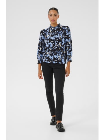 Kaffe Langarm - Hemd KAlura in Black/Blue Graphic Strokes