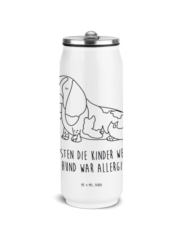 Mr. & Mrs. Panda Wasserflasche Hund Basset Hound mit Spruch in Weiß