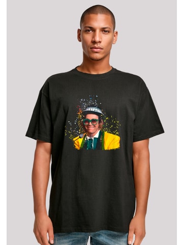 F4NT4STIC Oversize T-Shirt TV Times Elton John At The Piano 1977 in schwarz