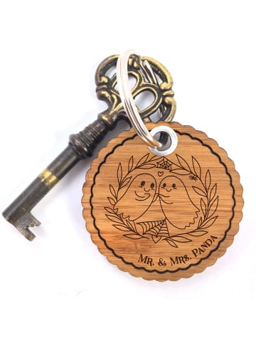 Mr. & Mrs. Panda Schlüsselanhänger Gespenster  Liebe  ohne Spruch in Braun