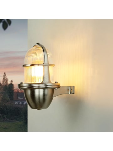 Licht-Erlebnisse Außen Wandlampe (B)11.5 x (H)18 cm in Nickel matt