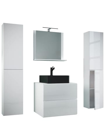 ebuy24 Badmöbelset LendasXLBL weiß weiß 127 x 52 cm