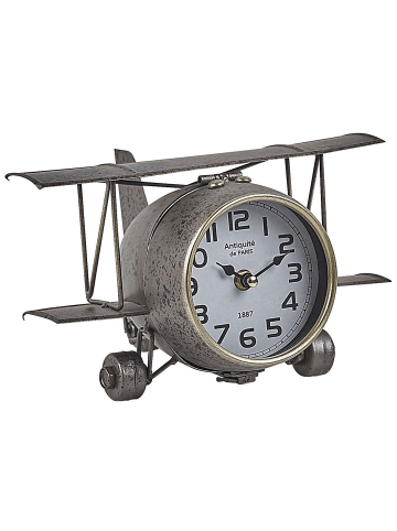 Beliani Tischuhr STANS in Silber/Schwarz/Grau - (W) 26 x (H) 15 x (L) 20 cm