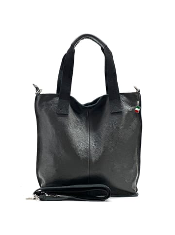 Florence Florence Schultertasche, Shopper Leder schwarz ca. 44cm breit