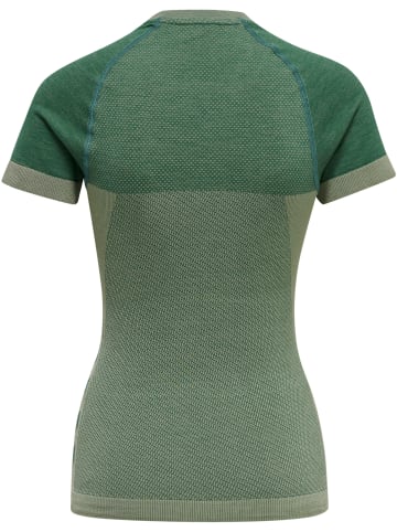 Hummel T-Shirt Raglanärmel Hmlclea Damen in LAUREL WREATH/LILY-PAD MELANGE