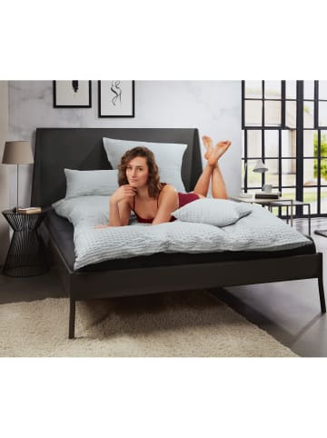 REDBEST Microfaser-Seersucker, Microfaser Bettwäsche Detroit in silber