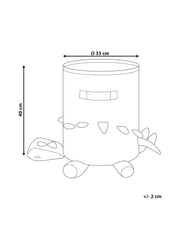 Beliani Korb BAGNU in Blau/Schwarz - (W) 35 x (H) 40 x (L) 35 cm