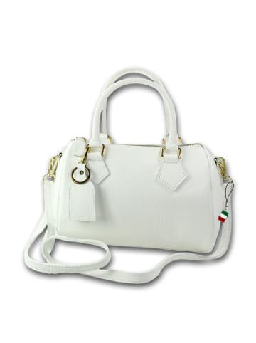 Florence Leder Umhängetasche Florence Tasche weiß ca. 22cm