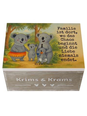 Mr. & Mrs. Panda aufbewahrungstruhe Koala Familie Design mit Spruch in Weiß