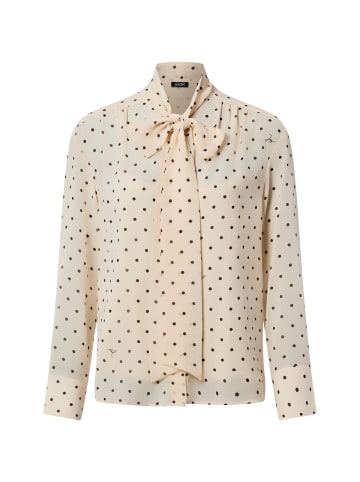 Bluse in beige schwarz