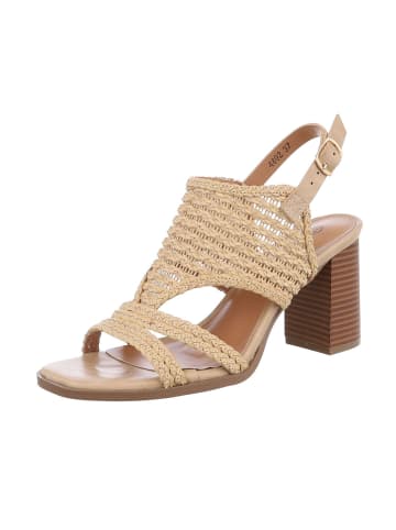 Ital-Design High-Heel Sandalette in Beige