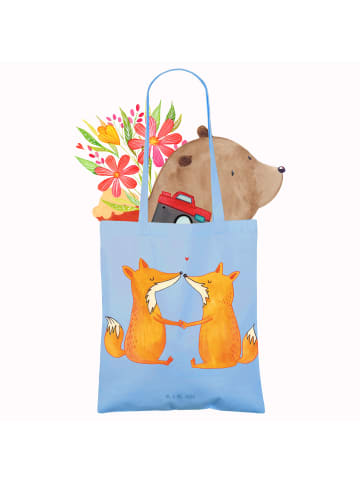 Mr. & Mrs. Panda Umhängetasche Füchse Liebe ohne Spruch in Sky Blue