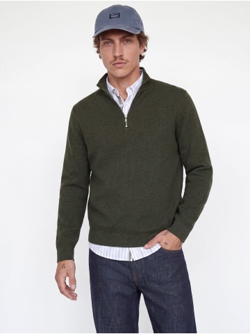 Jack & Jones Strickjacke mit Viertelreißverschluss in Rosin