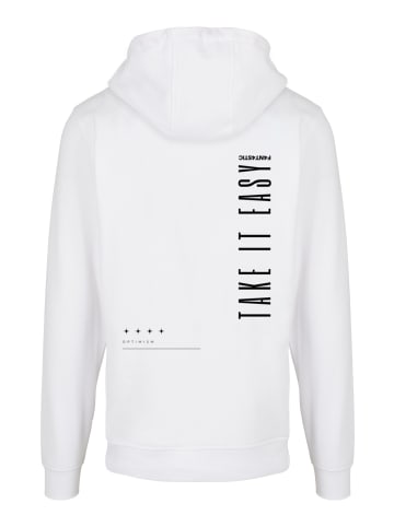 F4NT4STIC Basic Hoodie Take It Easy HOODIE UNISEX in weiß