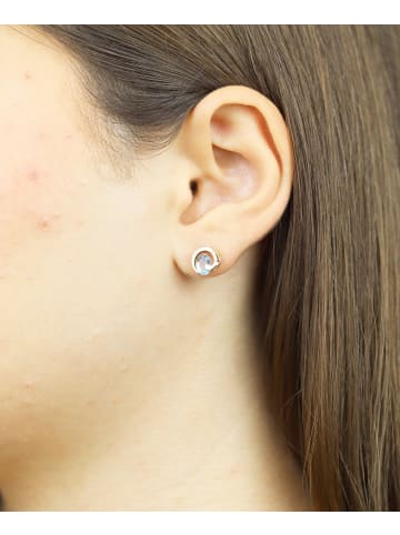 Diamant L'éternel Ohrringe aus 585 Gelbgold mit 1.09 Karat Diamant mit Topas