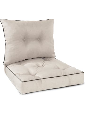 Aspero Aspero Set Stuhl- und Rückenkissen 50x50 cm & 50x40 cm in Beige