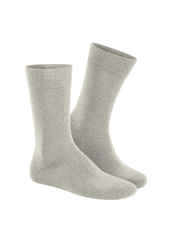 Hudson Socken Relax Cotton druckfreier Bund in Linnen