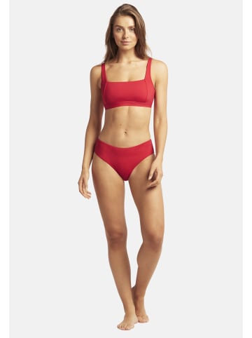 Sea Level Cross Front Multifit Bra Top in RED