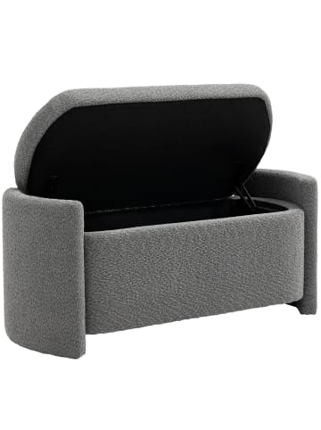 HOMCOM Sitzbank mit Stauraum-105L x 44B x 45,5H cm-Grau