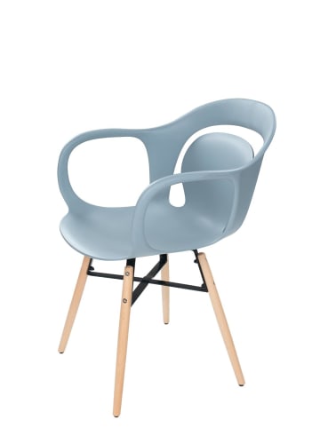 Kayoom Stuhl Chuck 4erSet in graublau